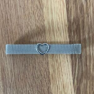 Tiffany Stainless Steel Somerset Mesh Reversible Heart Bracelet